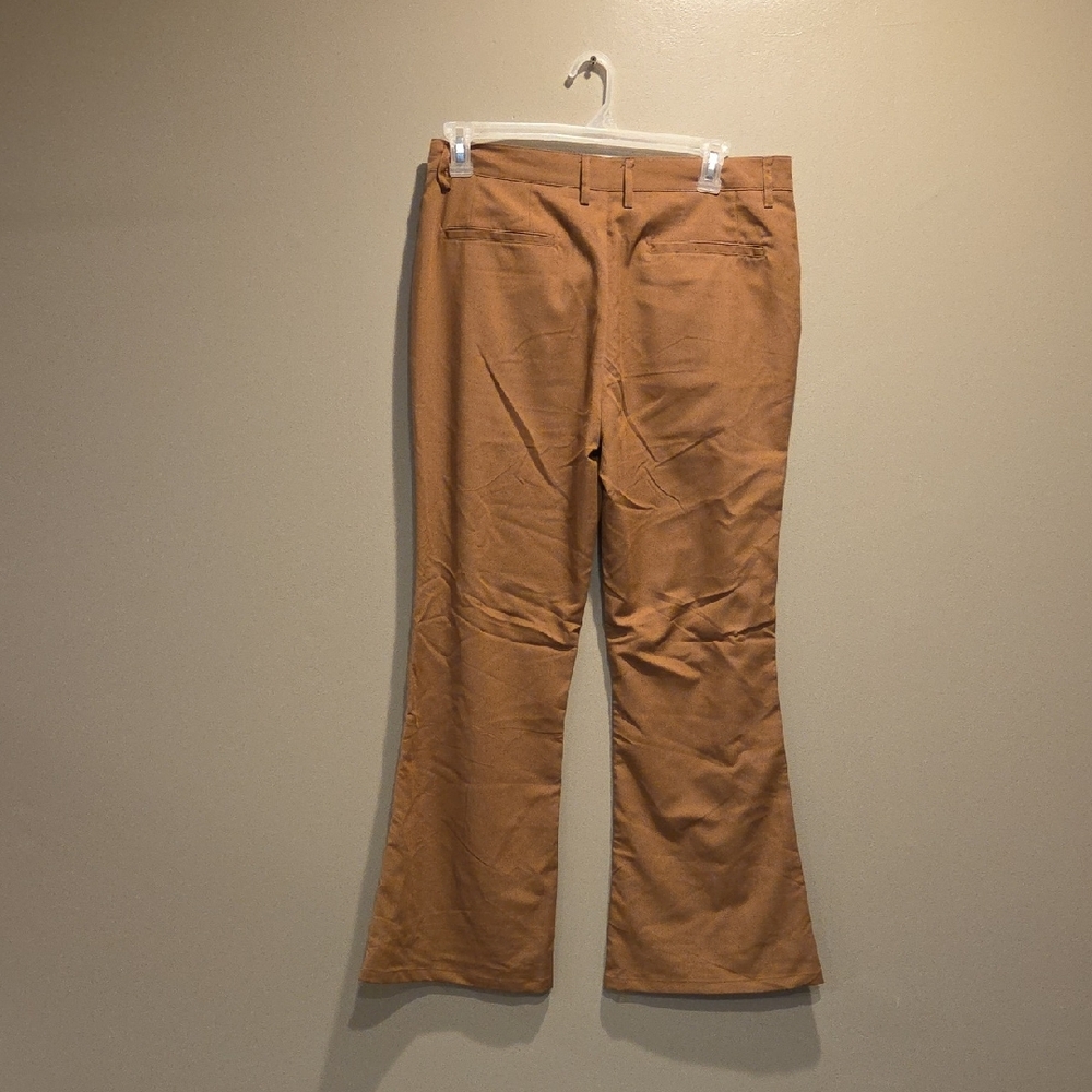 Tan Flared Pants - Picture 2 of 3